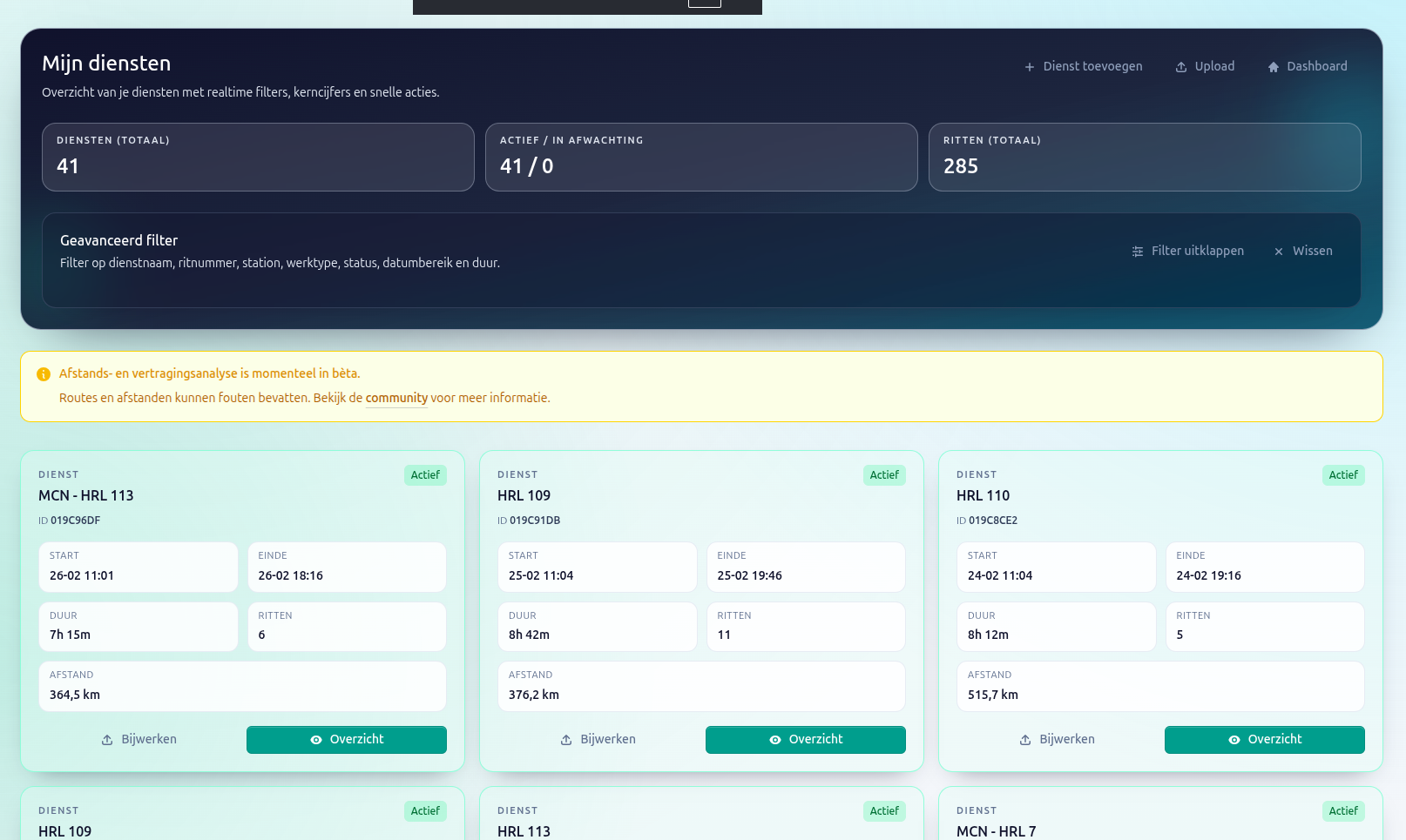 RailBox voorbeeld screenshot afbeelding